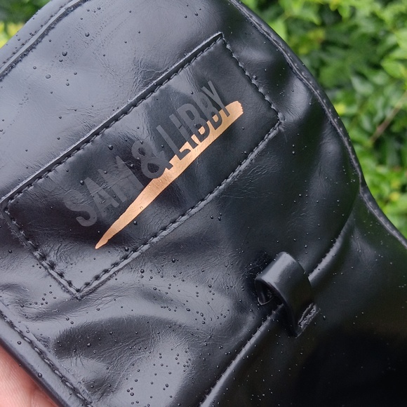 Sam & Libby Women's Melanie Black Combat Boots Gothic Stitched Embroidered Crest - Picture 16 of 17